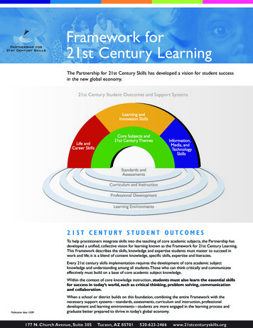 Framework For 21st Century Learning - Teacher Rambo