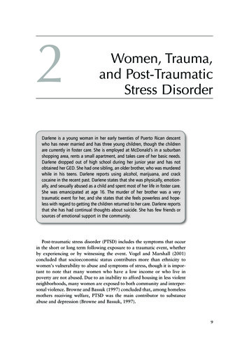 Women, Trauma, And Post-Traumatic Stress Disorder