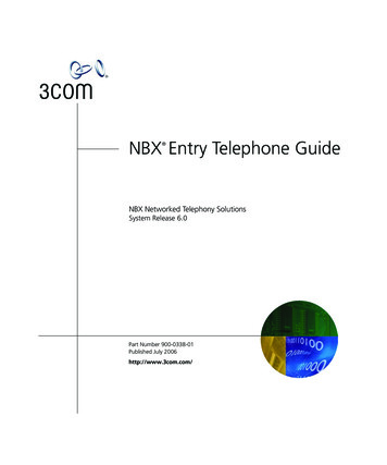 NBX Entry Telephone Guide - 3Comphones 