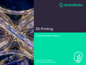 3D Printing - GlobalData