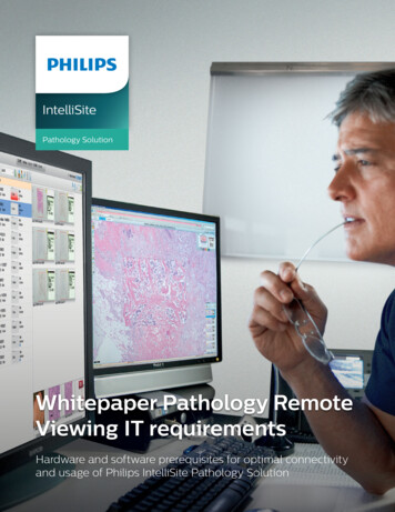 Whitepaper Pathology Remote Viewing IT Requirements - Philips