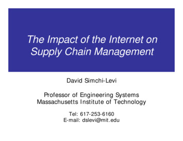 The Impact Of The Internet On Supply Chain Management