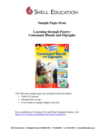 Sample Pages From Learning Through Poetry: Consonant Blends And Digraphs