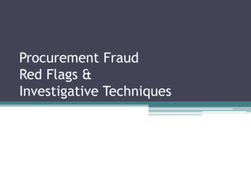 Procurement Fraud Red Flags & Investigative Techniques
