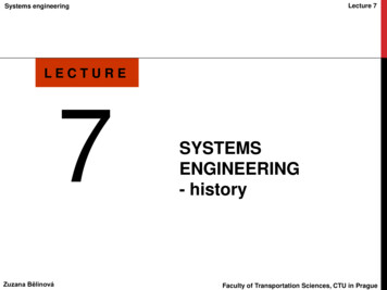 Systems Engineering - History - Transport Systems