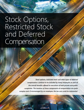 Stock Options, Restricted Stock And Deferred Compensation