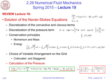 2.29 Numerical Fluid Mechanics Lecture 19 Slides