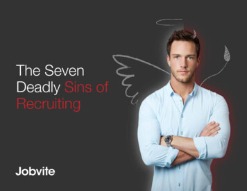 The Seven Deadly Sins Of Recruiting - Jobvite