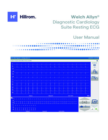 Welch Allyn Diagnostic Cardiology Suite Resting ECG, User Manual - Hill-Rom