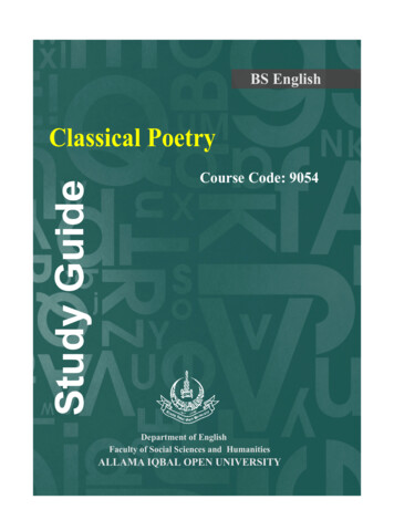 Classical Poetry - Allama Iqbal Open University