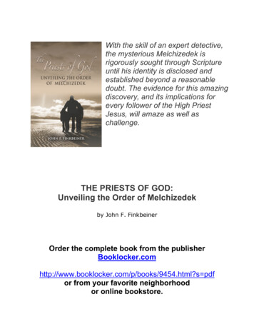 THE PRIESTS OF GOD: Unveiling The Order Of Melchizedek