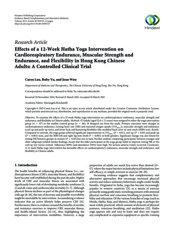 Research Article Effects Of A 12-Week Hatha Yoga Intervention On .