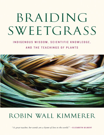Braiding Sweetgrass: Indigenous Wisdom, Scientific Knowledge And The .