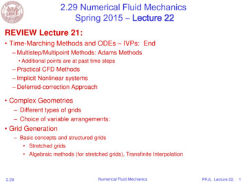 2.29 Numerical Fluid Mechanics Lecture 22 Slides