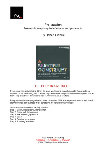 A Beautiful Constraint - Paul Arnold Consulting