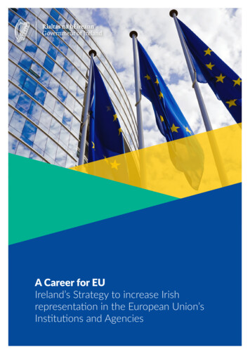 A Career For EU Ireland's Strategy To Increase Irish . - DFA