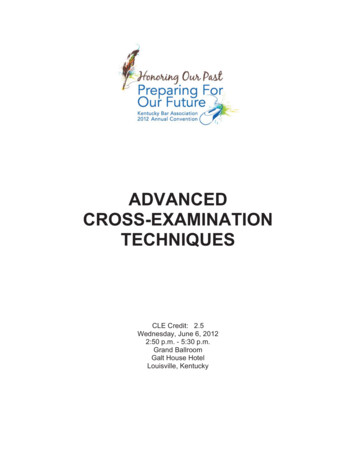 Advanced Cross-examination Techniques