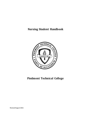 Nursing Student Handbook - Piedmont Technical College