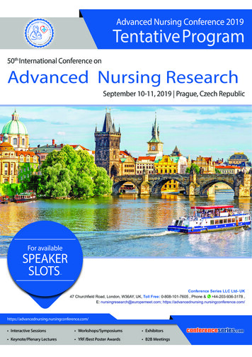 Advanced Nursing Conference 2019 Tentative Program