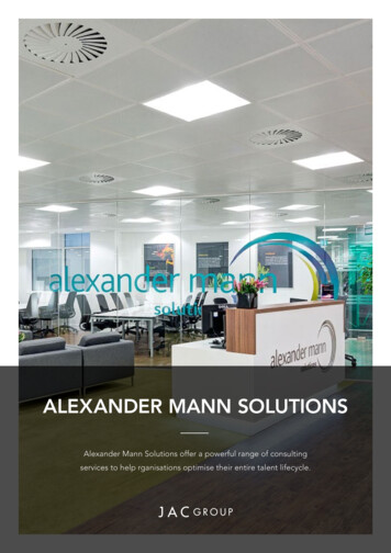 ALEXANDER MANN SOLUTIONS - Amazon Web Services, Inc.