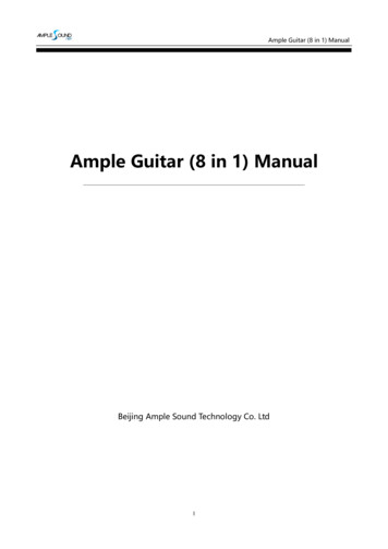 Ample Guitar (8 In 1) Manual - Ample Sound