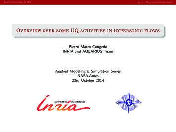 Pietro Marco Congedo INRIA And AQUARIUS Team Applied Modeling . - NASA