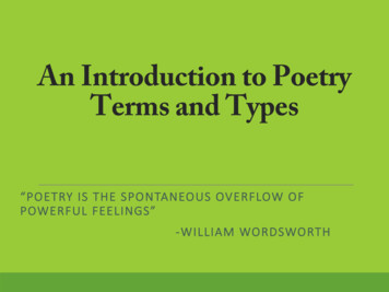 An Introduction To Poetry - UPDATED
