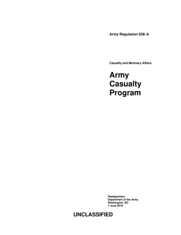 Casualty And Mortuary Affairs Army Casualty Program