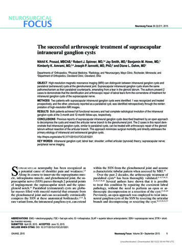 The Successful Arthroscopic Treatment Of Suprascapular Intraneural .