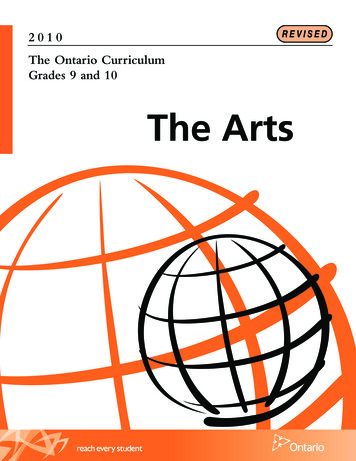 The Ontario Curriculum, Grades 9 And 10: The Arts, 2010