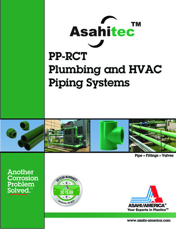 PP-RCT Plumbing And HVAC Piping Systems - Asahi/America