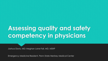 Assessing Quality And Safety Competency In Physicians
