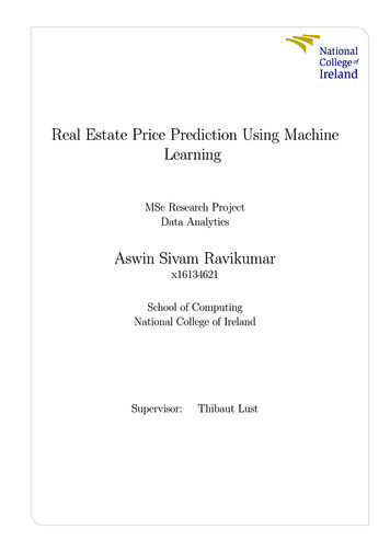 Real Estate Price Prediction Using Machine Learning