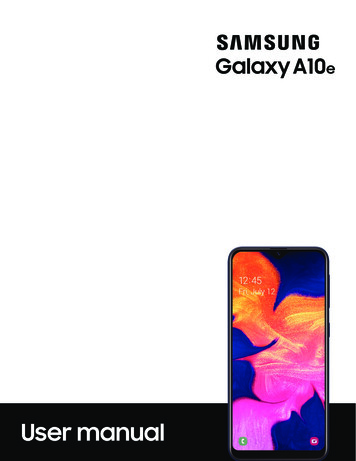 Samsung Galaxy A10e A102U User Manual - AT&T