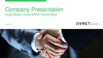 Company Presentation Avnet Global I Avnet EM EMEA I Avnet Silica - E; MCU