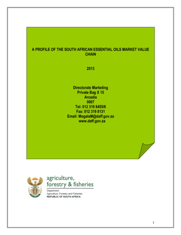 A Profile Of The South African Essential Oils Market Value Chain
