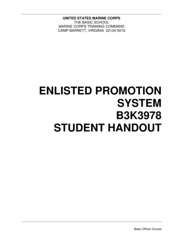 Enlisted Promotion System B3k3978 Student Handout