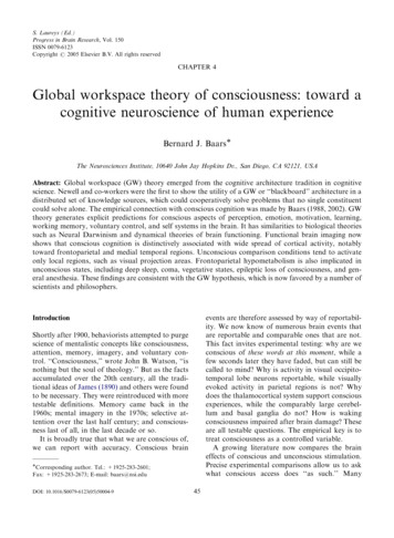 Global Workspace Theory Of Consciousness: Toward A Cognitive .