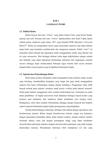 BAB 2 LANDASAN TEORI 2.1 Definisi Robot - Universitas Diponegoro