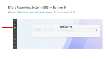 SharePoint: Effort Reporting System (ERS) - Banner 9