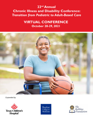 22nd Annual Chronic Illness And Disability Conference: Transition From .