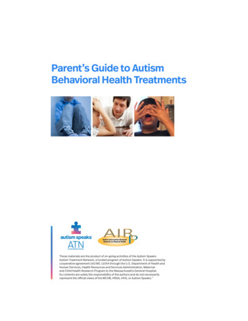 Parent's Guide To Autism Behavioral Health Treatments - Autism Speaks