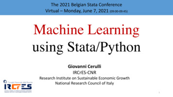 Machine Learning Using Stata/Python