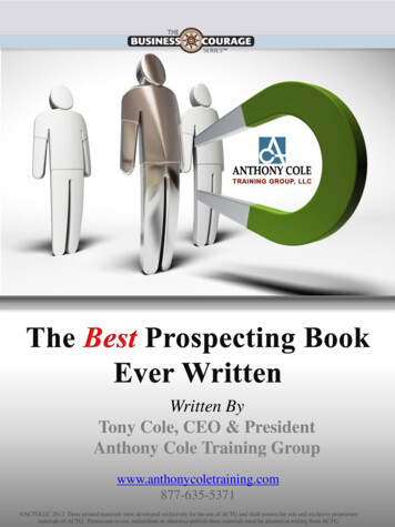 Written By Tony Cole, CEO & President Anthony Cole Training Group