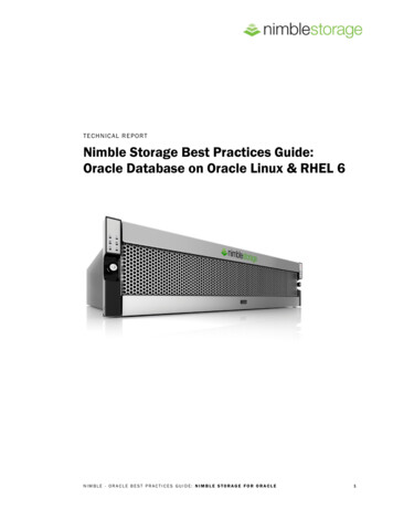 TR Nimble Oracle Best Practices Guide - SmartStack Converged Infrastructure