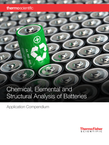 Chemical, Elemental And Structural Analysis Of Batteries