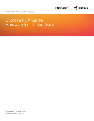 Brocade FCX Series Hardware Installation Guide