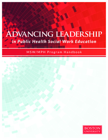 MSW MPH Program Handbook MAC - Center For Innovation In Social Work .