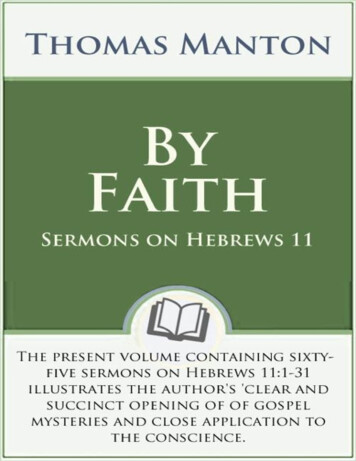 By Faith: Sermons On Hebrews 11 - Monergism