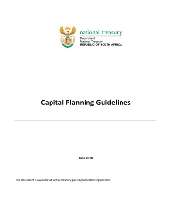Capital Planning Guidelines - National Treasury